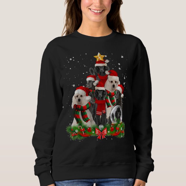 Sudadera Divertido árbol de Navidad de perro canino normal (Anverso)