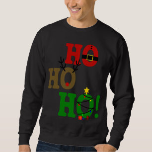 Sudadera Divertido árbol de navidad de renos Ho Ho Ho Santa
