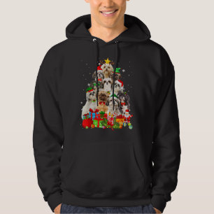 Sudadera Divertido árbol de navidad shih zu ilumina el amor