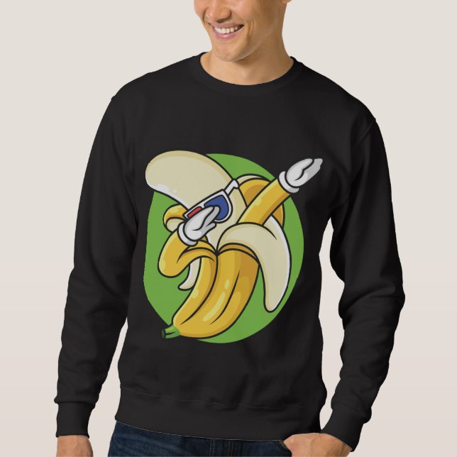 Sudadera Divertido Banana Dabbing Dancing Cuit Fruit Vegan  (Anverso)