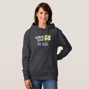 Sudadera Divertido Bésame Soy Irlandesa Día de San Patricio