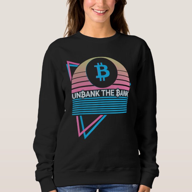 Sudadera Divertido Bitcoin Cripto BTC Criptomoneda Desbanca (Anverso)