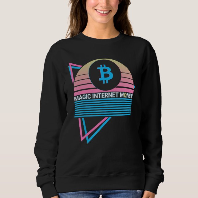 Sudadera Divertido Bitcoin Cripto BTC Criptomoneda Magia In (Anverso)