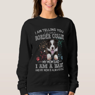 Sudadera Divertido borde de la madre collie cachorro perro