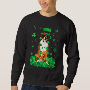 Sudadera Divertido Boxer Perro St Patrick S Day Shamrock ir