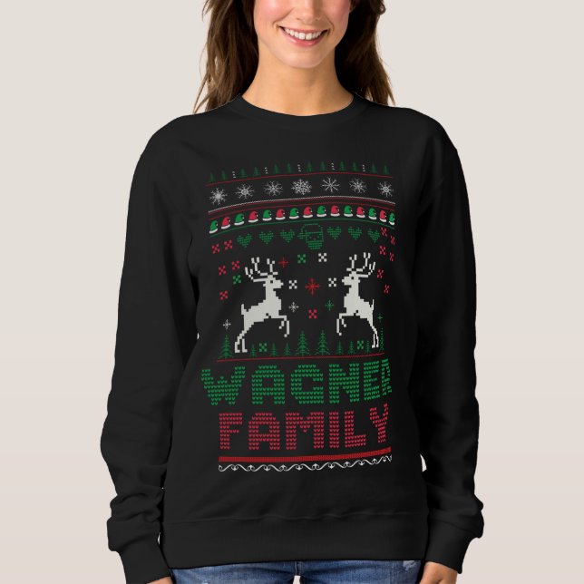 Sudadera Divertido casamiento de Navidades feos nombre de f (Anverso)