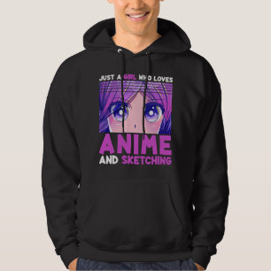 Sudadera Divertido Chica de anime solo un Chica que ama a A