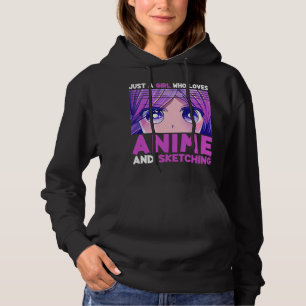 Sudadera Divertido Chica de anime solo un Chica que ama a A