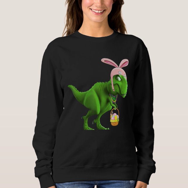 Sudadera Divertido conejo Rex Easter con huevos (Anverso)