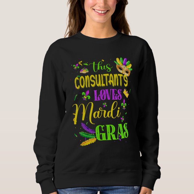 Sudadera Divertido Consultor al Festival C de Mardi Gras (Anverso)