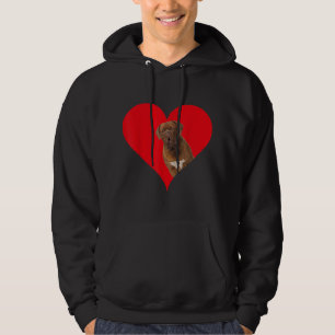 Sudadera Divertido corazón forma dogue de burdeos perro Val