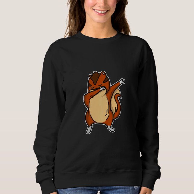 Sudadera Divertido Dabbing Chipmunk Dab Dance Guay Squirrel (Anverso)