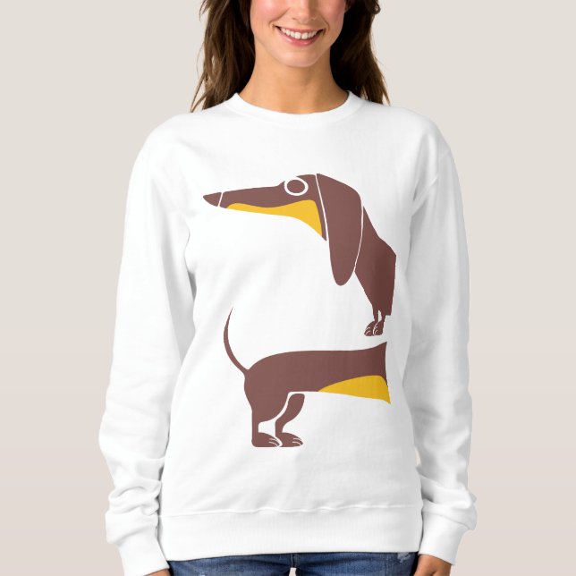 Sudadera Divertido dachshund lindo para padres de perros la (Anverso)