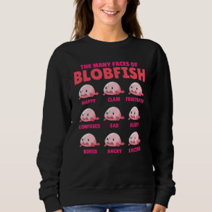Sudadera Divertido De Las Muchas Caras De Los Blobfish Cute