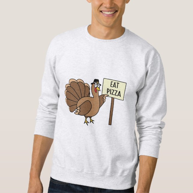 Sudadera Divertido Día de Acción de Gracias Turquía come pi (Anverso)