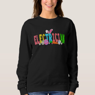Sudadera Divertido Día de Pascua lindo conejo eléctrico con