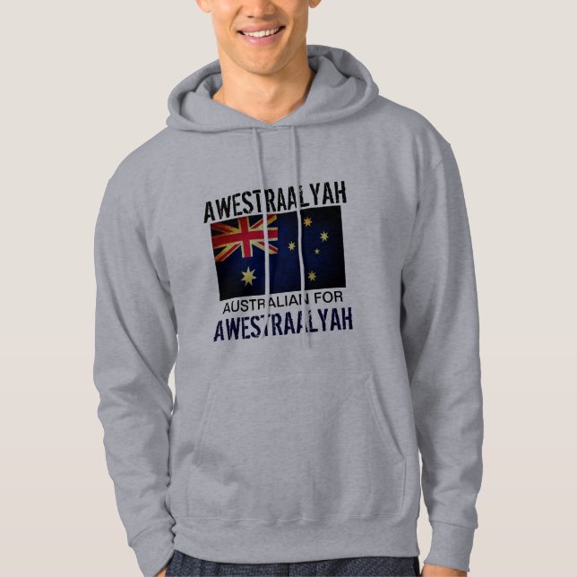 Sudadera Divertido discurso de AUSSIE para mí Hoodie de la  (Anverso)