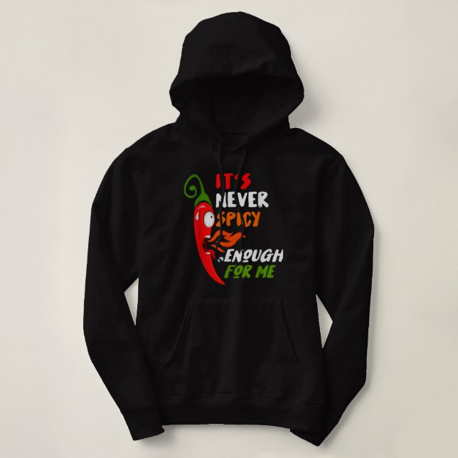 Sudadera Divertido divertidísimo De Pepper Rojo Para Comida (Diseño del anverso)