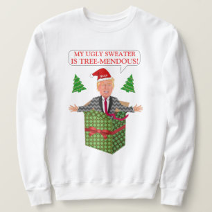 Sudadera Divertido Donald Trump: Un árbol de Navidad oscur