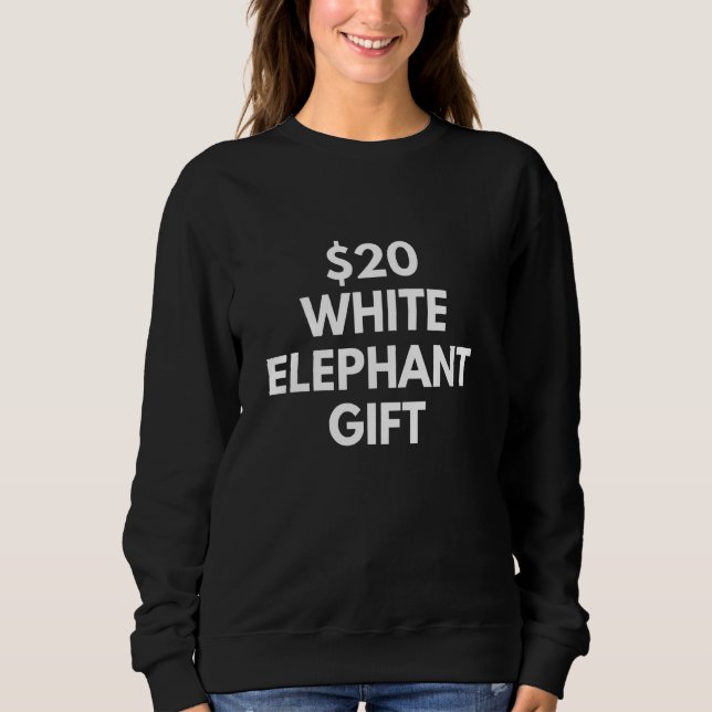 Sudadera Divertido Elefante Blanco de $20 (Anverso)