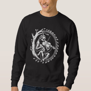 Sudadera Divertido eslogan jugando violinista de animales v