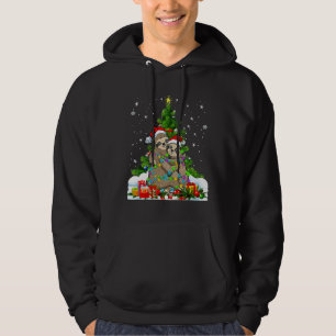 Sudadera Divertido eslovaco árbol de Navidad Nap Sloth