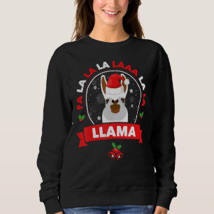 Sudadera Divertido Fa La La Llama Reno Santa Bella Navidad