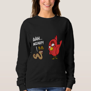 Sudadera Divertido gusano de pájaro Ahh Meow Earthworm Bird