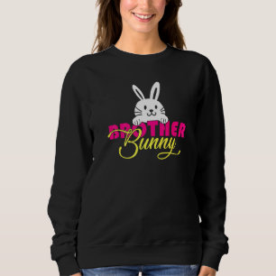 Sudadera Divertido Hermano Conejo Feliz Pascua Para Padres 