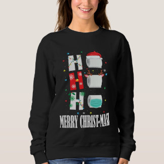 Sudadera Divertido Ho Ho Ho Ho Ho Ho de papel higiénico roz