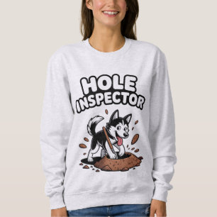 Sudadera Divertido Husky Perro Siberiano "Inspector de Aguj