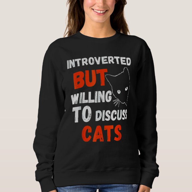 Sudadera divertido, introvertido, pero dispuesto a debatir  (Anverso)