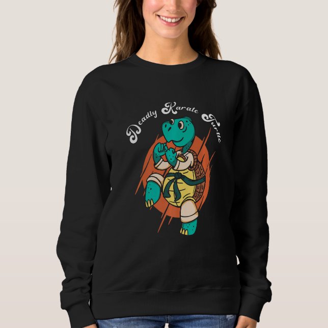 Sudadera Divertido Karate Tortuga Mortal Tortoise Combate D (Anverso)