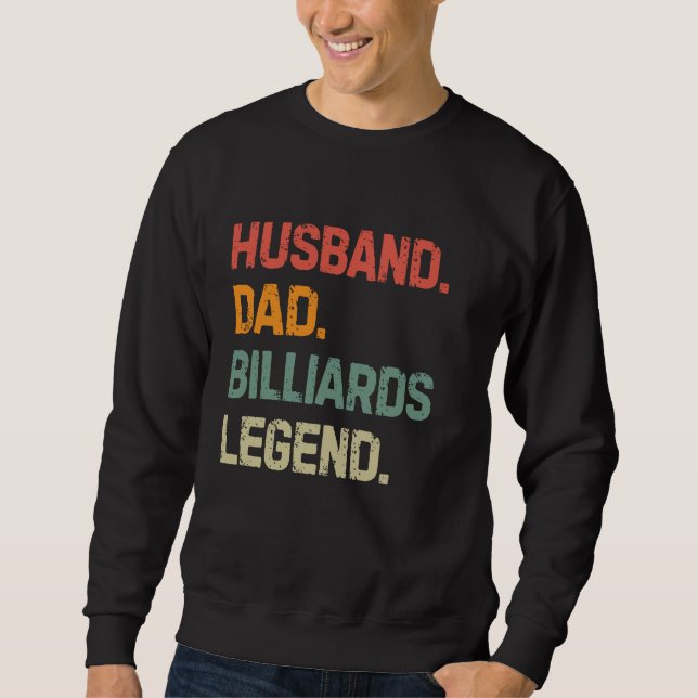 Sudadera Divertido marido de Billiards Dad Billiards Legend (Anverso)