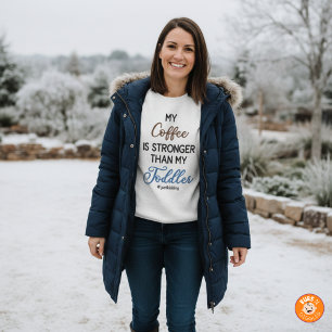 Sudadera Divertido “Mi Café Es Más Fuerte Que Mi Niño Peque