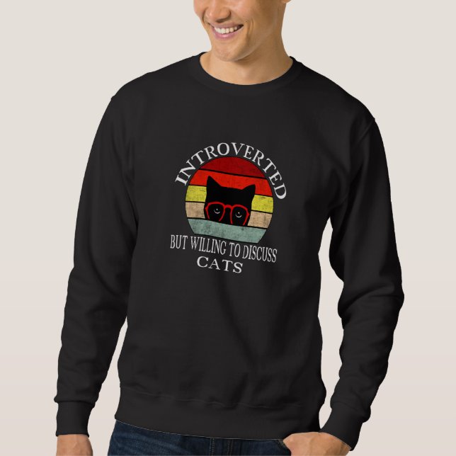 Sudadera Divertido Mi Gato Kute Presentado Pero Dispuesto A (Anverso)