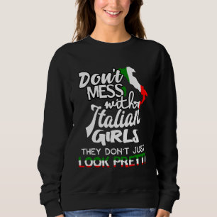 Sudadera Divertido no se mezcle con Chicas italianos por ma