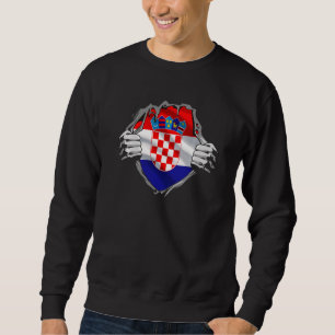 Sudadera Divertido país de bandera de Croacia, Europa