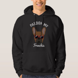 Sudadera Divertido Perdone a mi Frenchie Ciervo Rojo Bulldo