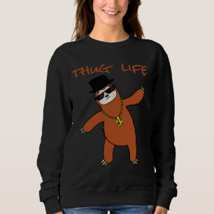 Sudadera Divertido perezoso pero lindo diseño Thug Life Slo
