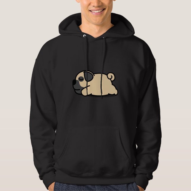 Sudadera divertido perezoso pug Classic T-Shirt 346 (Anverso)