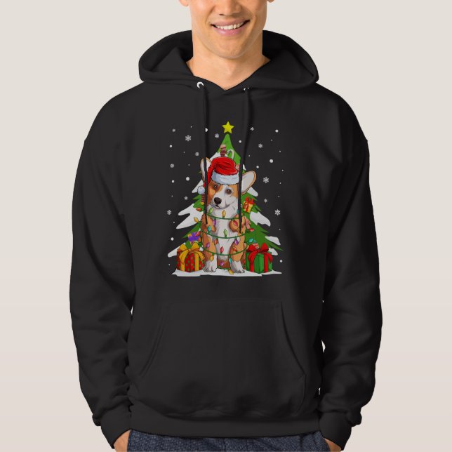Sudadera Divertido perro de Santa Corgi Navidad Regalos de  (Anverso)