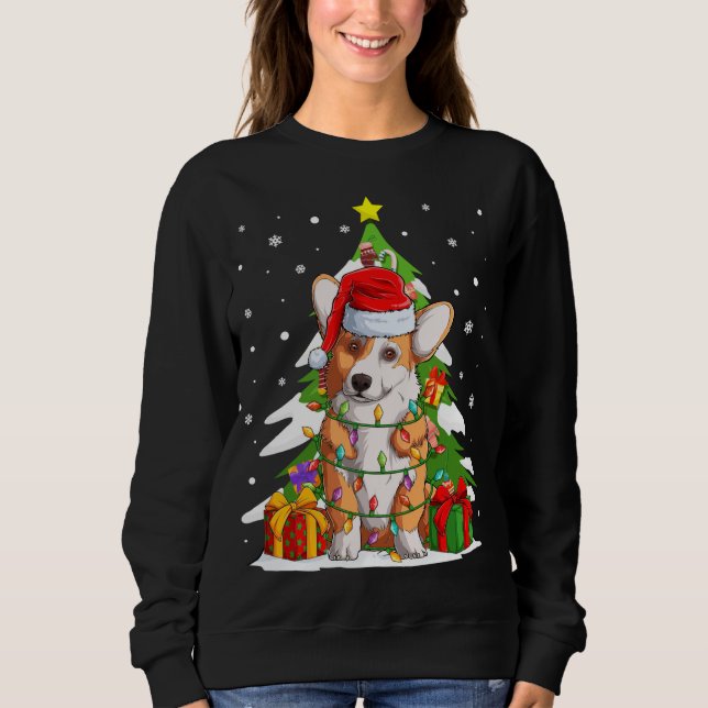 Sudadera Divertido perro de Santa Corgi Navidad Regalos de  (Anverso)