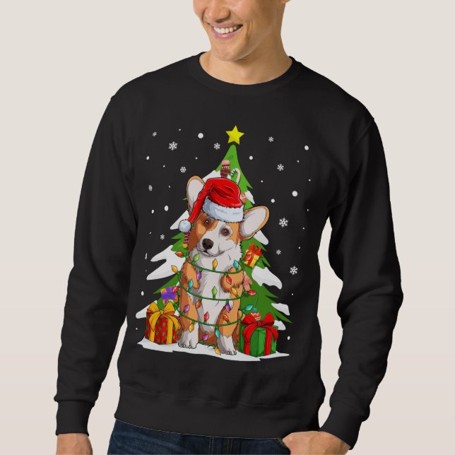 Sudadera Divertido perro de Santa Corgi Navidad Regalos de  (Anverso)