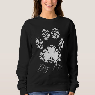 Sudadera Divertido perro mamá Paw Shamrock St Patricks Day