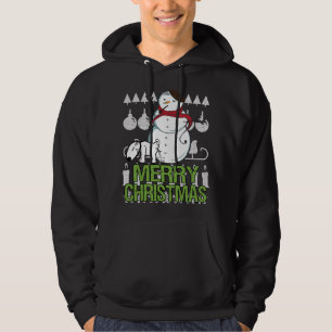 Sudadera Divertido perro orinando a Navidades feos de Snowm