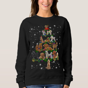 Sudadera Divertido poodle de decoración de árbol de navidad