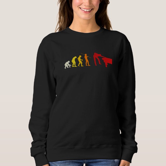 Sudadera Divertido Pool Billiards Player Evolución Billiard (Anverso)