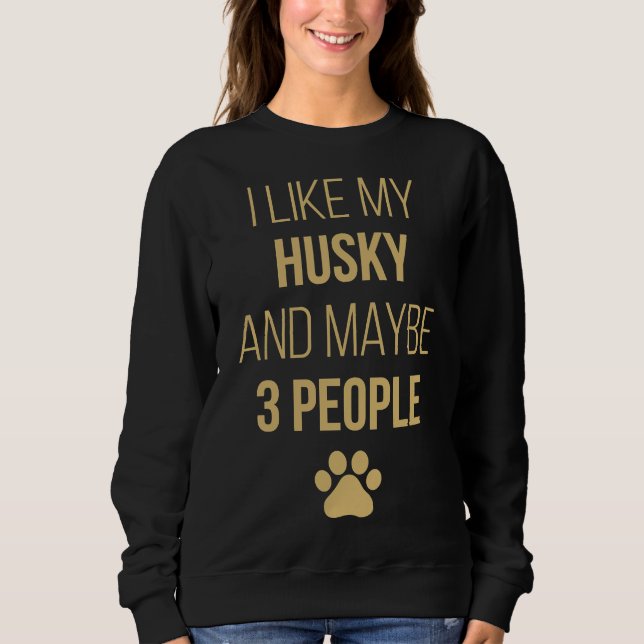 Sudadera Divertido propietario Husky (Anverso)