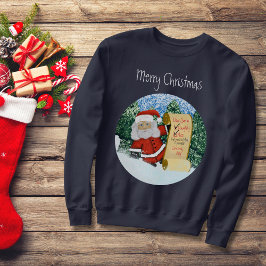 Sudadera Divertido querido Santa Naughy o buena carta suéte